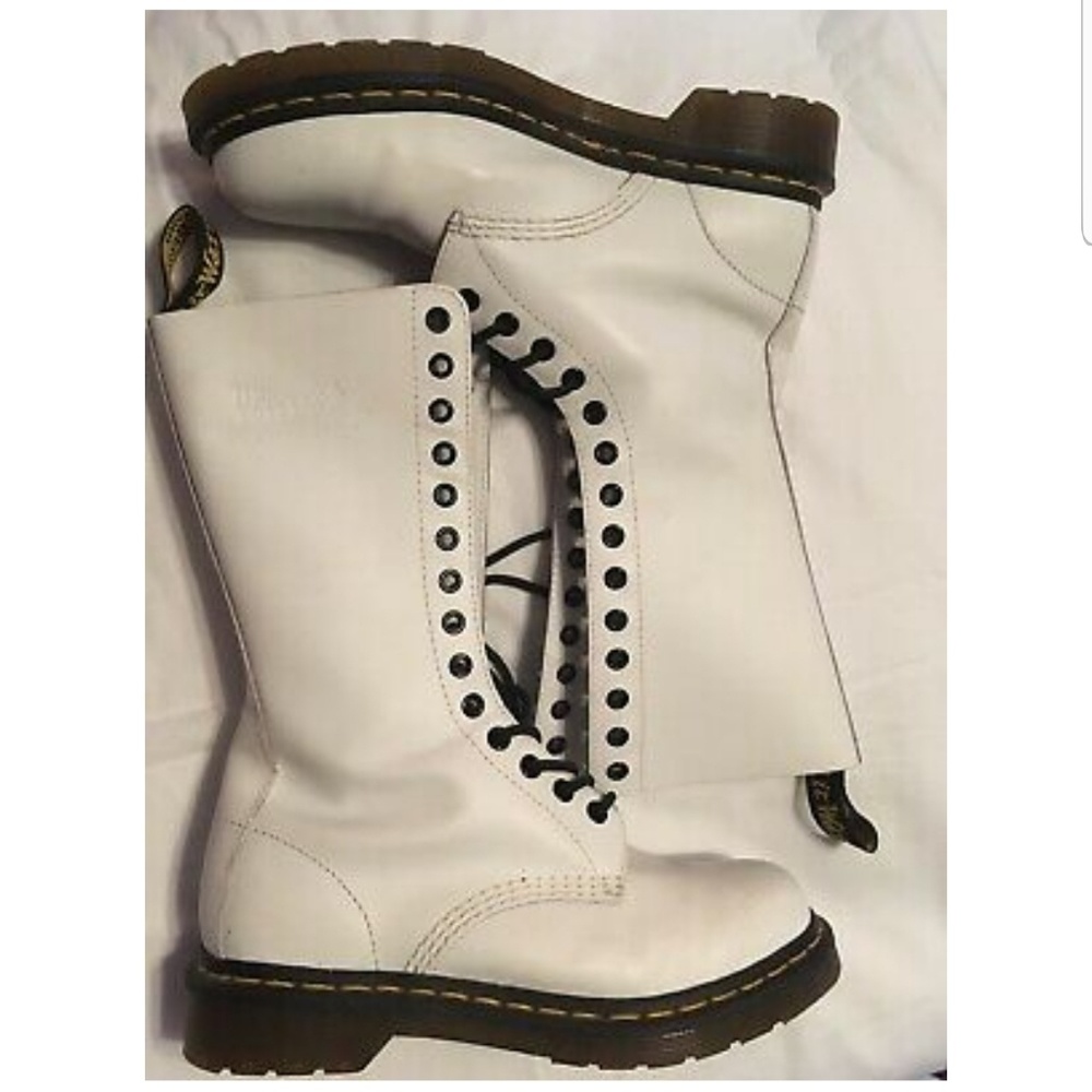 Dr. Martin's 14 eyelet steel toe boots